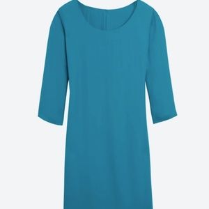 Everly Lola Teal Dress with 3/4 Sleeves - L
